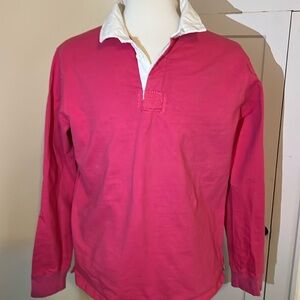 Men’s Magill Rugby, XL, Bright Pink with white collar, reinforced stitching.